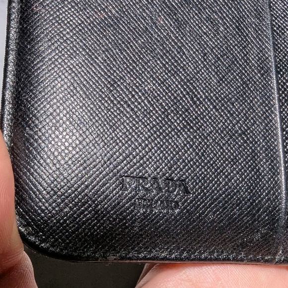 Prada Black Tessuto Nylon Zip-Around Small Classic Bi-Fold Wallet with Dust Bag - Picture 6 of 8